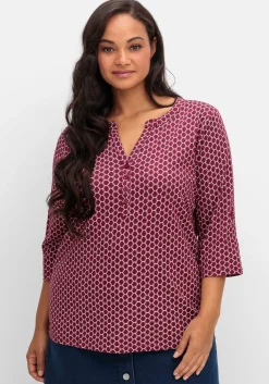 Shirt mit 3/4-Ärmeln und Grafikprint<sheego Sale