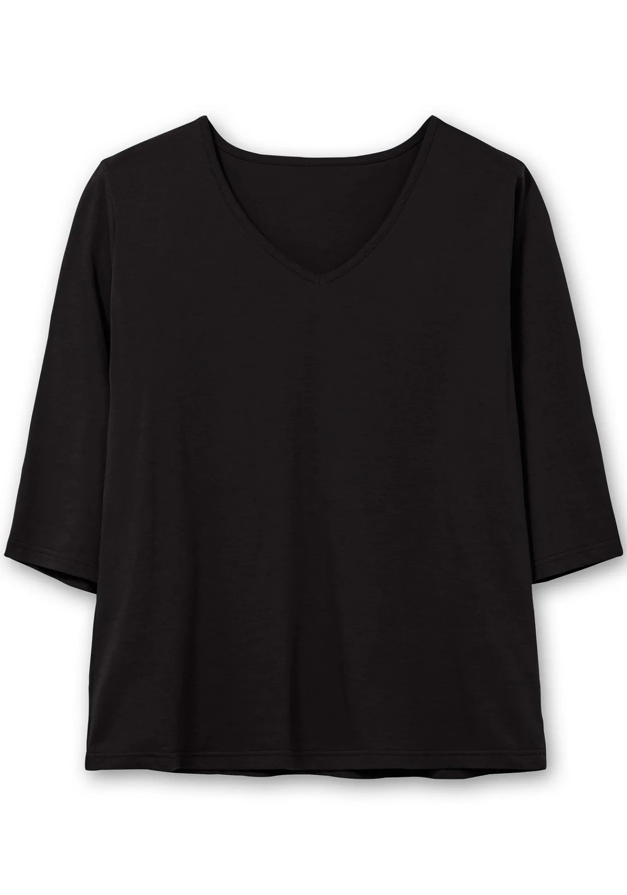 Shirt mit 3/4-Ärmeln und V-Ausschnitt<sheego Fashion