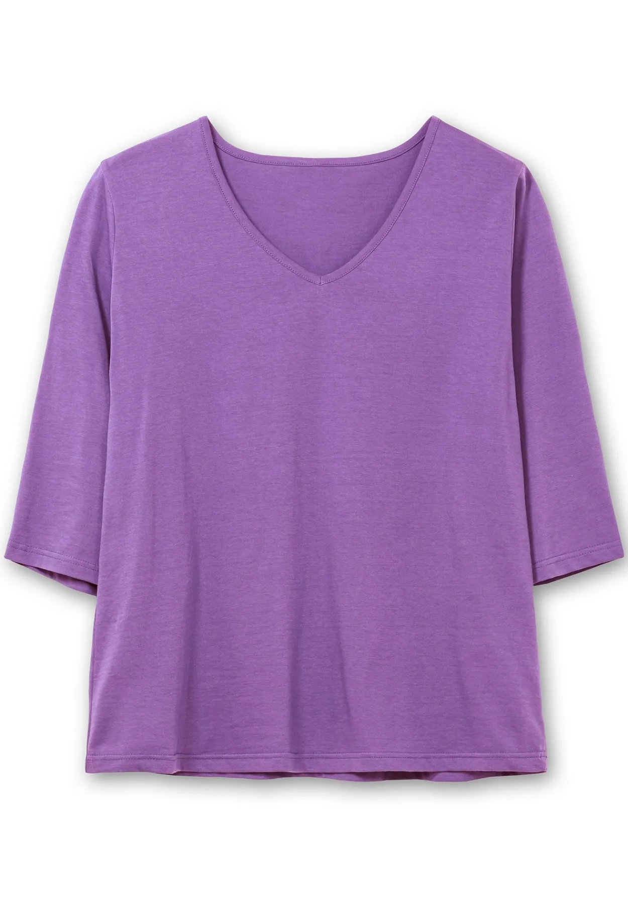 Shirt mit 3/4-Ärmeln und V-Ausschnitt<sheego Hot