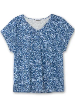 Shirt mit Ärmel-Schlitz und Alloverdruck<sheego New