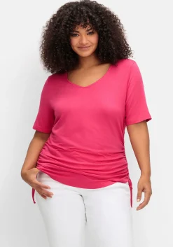 Shirt mit seitlichem Tunnelzug und längerem Halbarm<sheego by Joe Browns Online