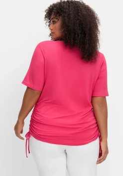 Shirt mit seitlichem Tunnelzug und längerem Halbarm<sheego by Joe Browns Online