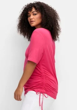 Shirt mit seitlichem Tunnelzug und längerem Halbarm<sheego by Joe Browns Online