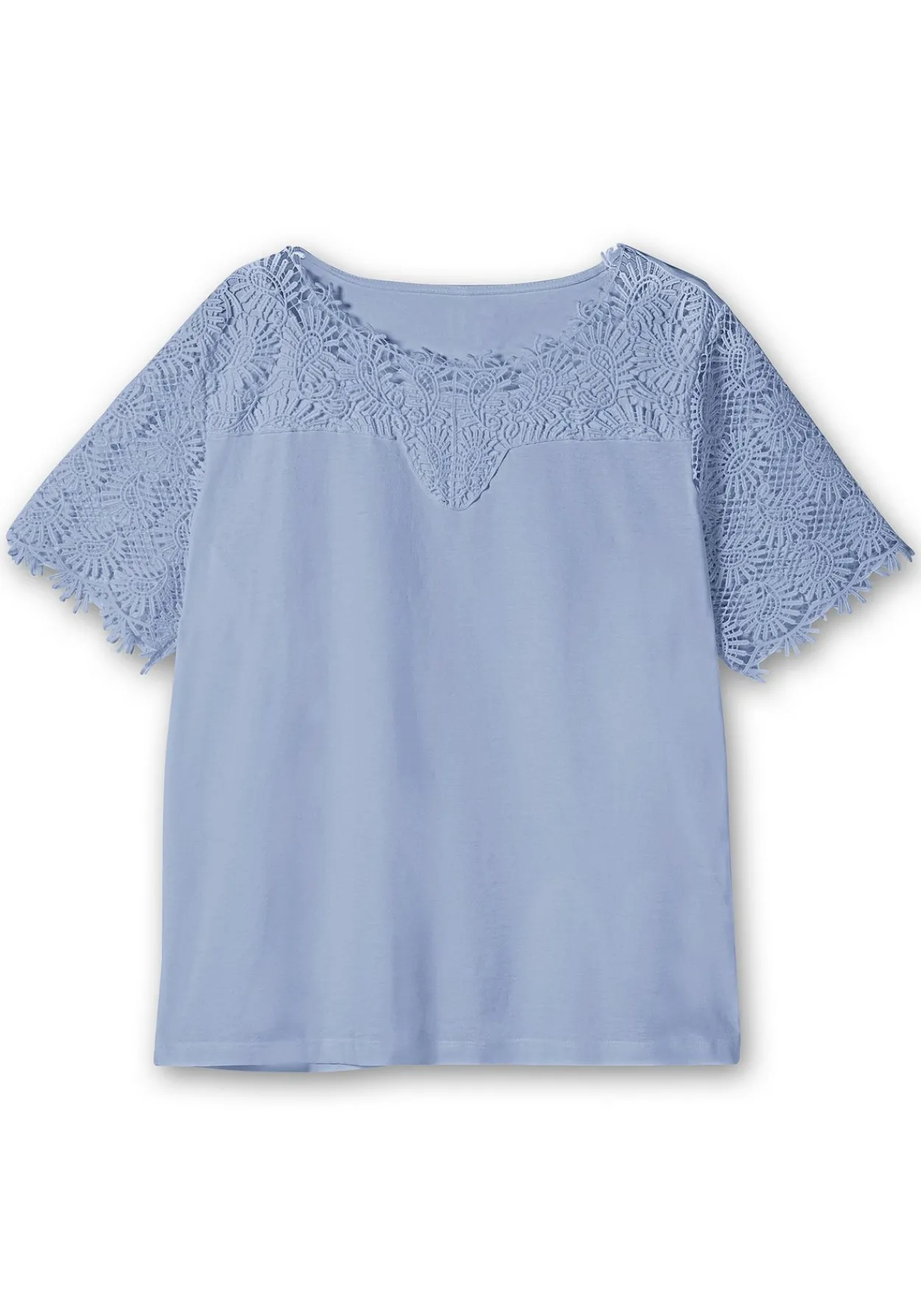 Shirt mit transparentem Spitzenbesatz<sheego Discount