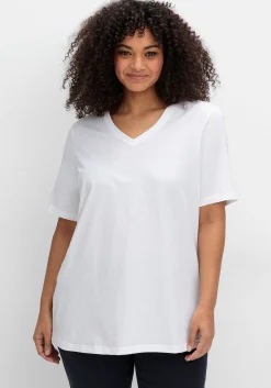Shirt mit V-Ausschnitt, aus leichtem Jersey<sheego Best