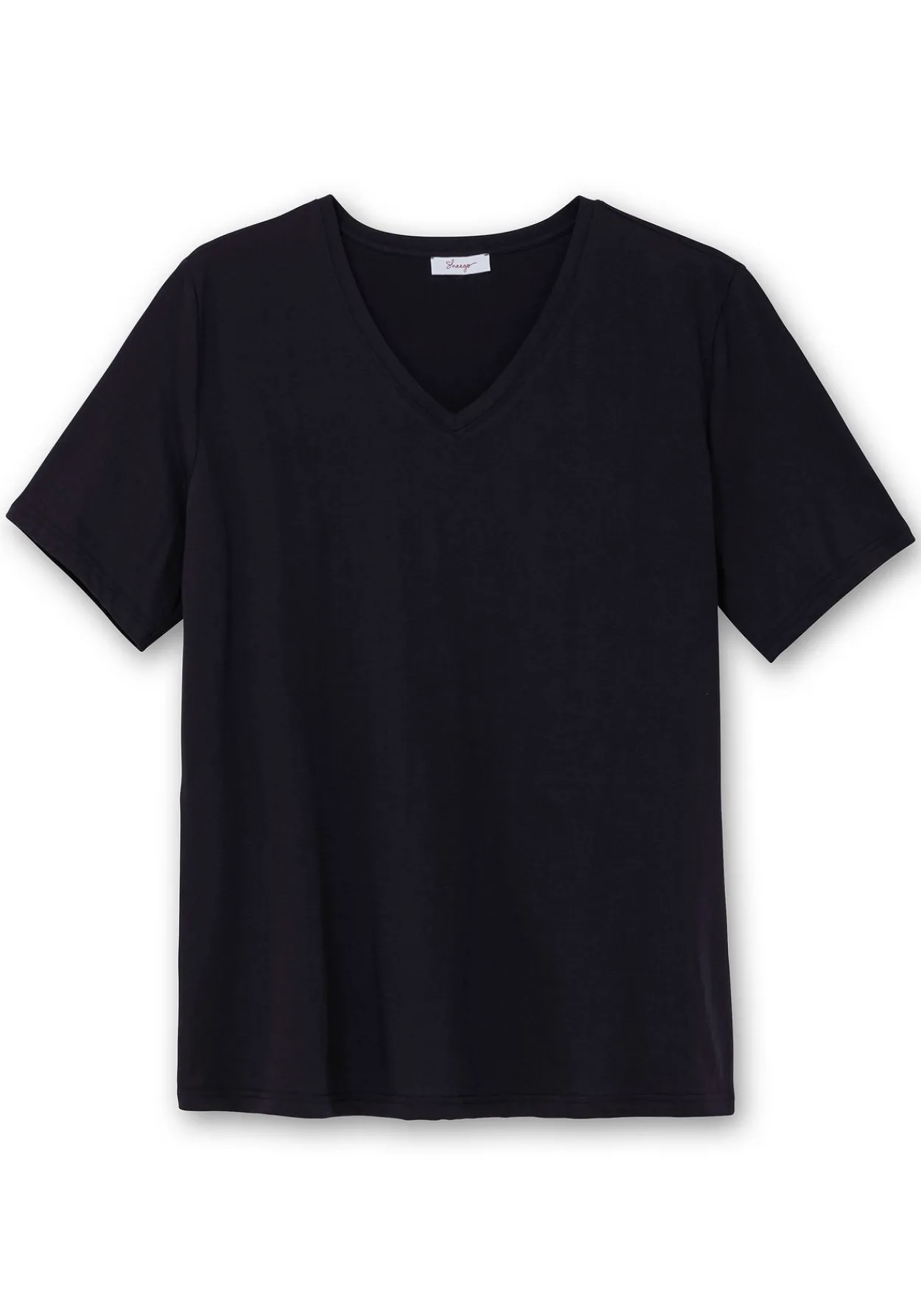 Shirt mit V-Ausschnitt, aus leichtem Jersey<sheego Clearance