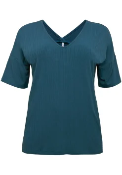 Shirt mit V-Ausschnitt, in Oversized-Form<sheego Best