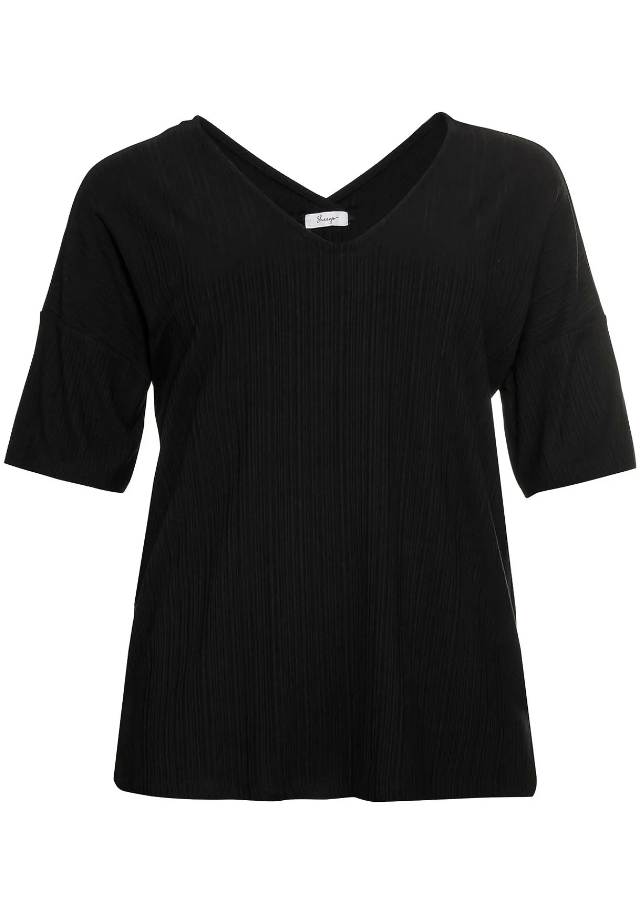 Shirt mit V-Ausschnitt, in Oversized-Form<sheego Discount