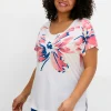 Shirt mit weitem Rundhals und großem Blütenprint<sheego Best