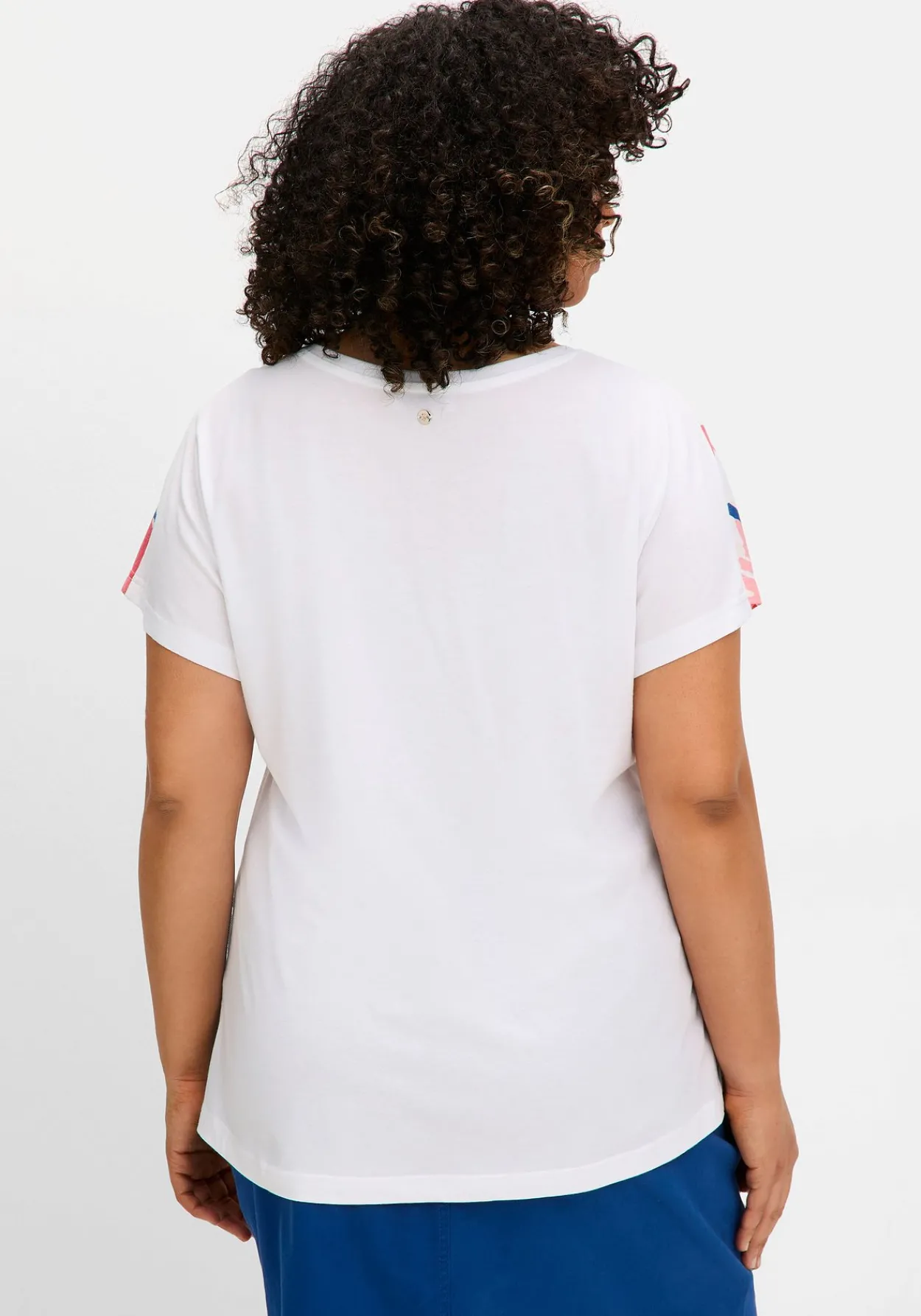 Shirt mit weitem Rundhals und großem Blütenprint<sheego Best