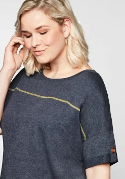 Shirt mit Ziernaht und Knotendetail am Saum<sheego Fashion