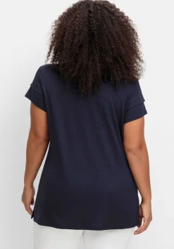 Shirt mit Zipper am V-Ausschnitt<sheego by Joe Browns Online