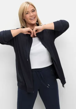 Shirtjacke mit Stehkragen und Bindeband<sheego Sale
