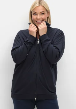 Shirtjacke mit Stehkragen und Bindeband<sheego Sale