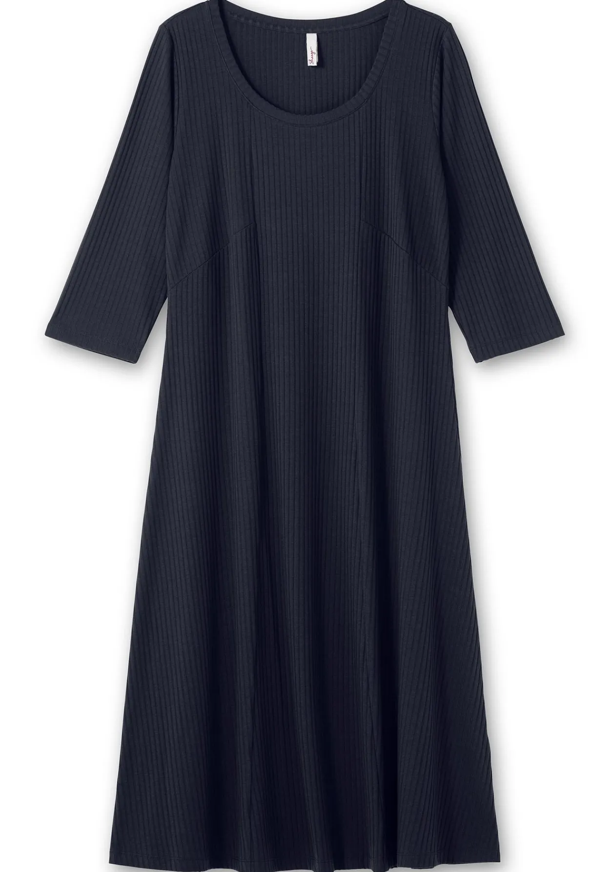 Shirtkleid aus Rippqualität, mit 3/4-Ärmeln<sheego Discount