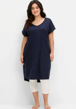 Shirtkleid in Oversized-Form, mit V-Ausschnitt<sheego Best