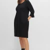 Shirtkleid mit gerafften 3/4-Ärmeln<sheego Fashion