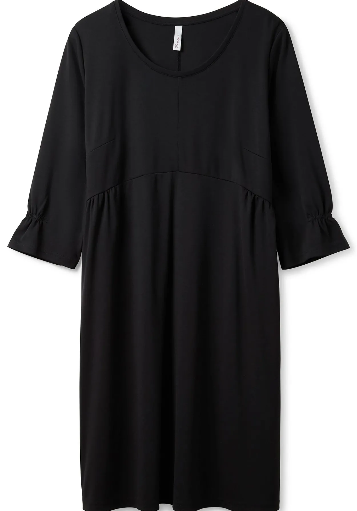 Shirtkleid mit gerafften 3/4-Ärmeln<sheego Fashion
