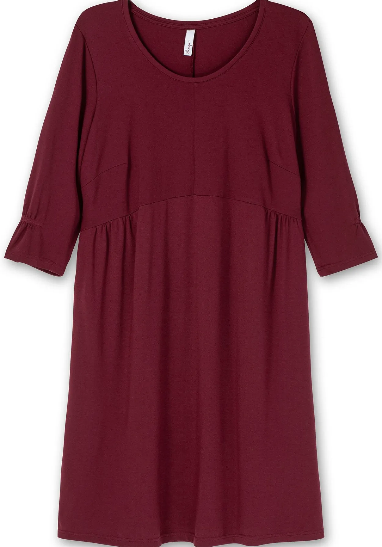 Shirtkleid mit gerafften 3/4-Ärmeln<sheego Outlet