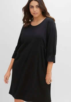 Shirtkleid mit gerafften 3/4-Ärmeln<sheego Fashion