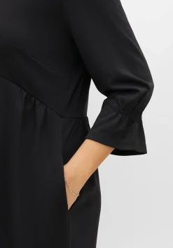 Shirtkleid mit gerafften 3/4-Ärmeln<sheego Fashion
