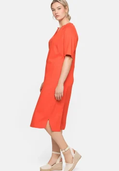 Shirtkleid mit gesmoktem V-Ausschnitt<sheego New