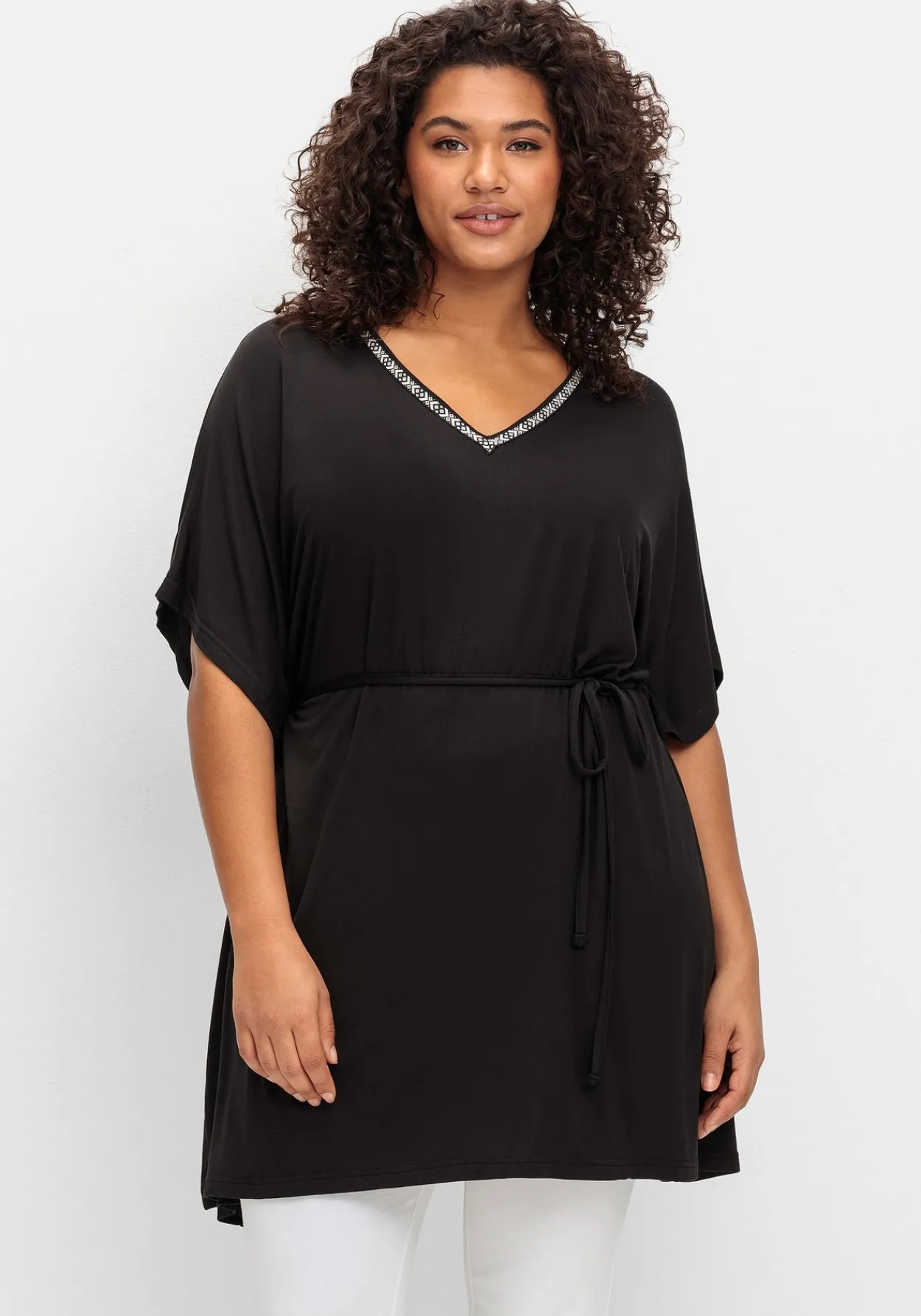 Shirttunika mit Taillen-Bindeband<sheego Discount