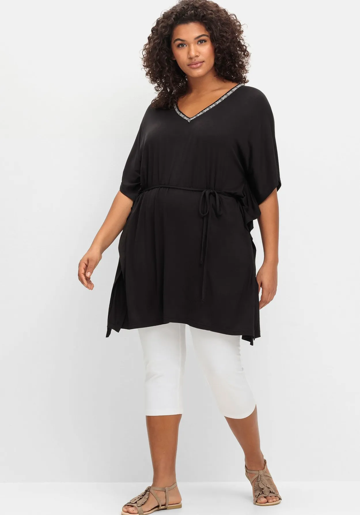 Shirttunika mit Taillen-Bindeband<sheego Discount