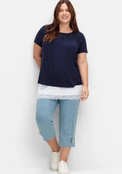Shirt-Verlängerung mit Spitzenbund<sheego Discount