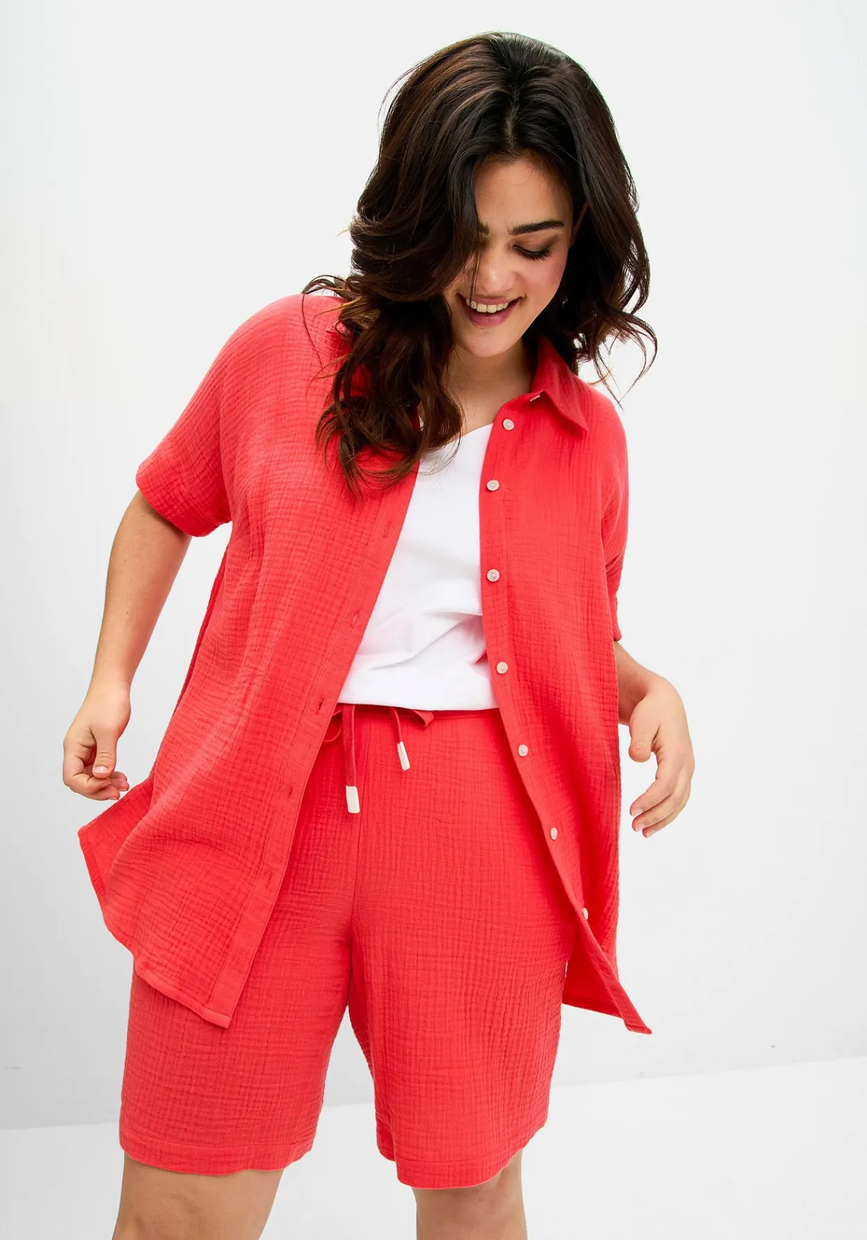 Shorts mit Schlupfbund, aus Musselin<sheego Discount