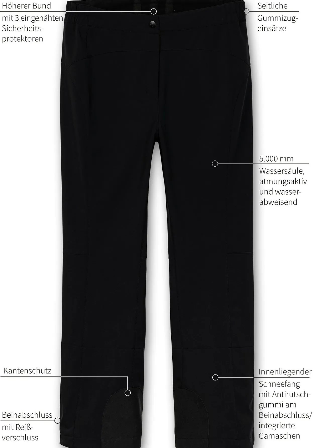 Skihose aus Softshell, wasser- und windabweisend<sheego Clearance