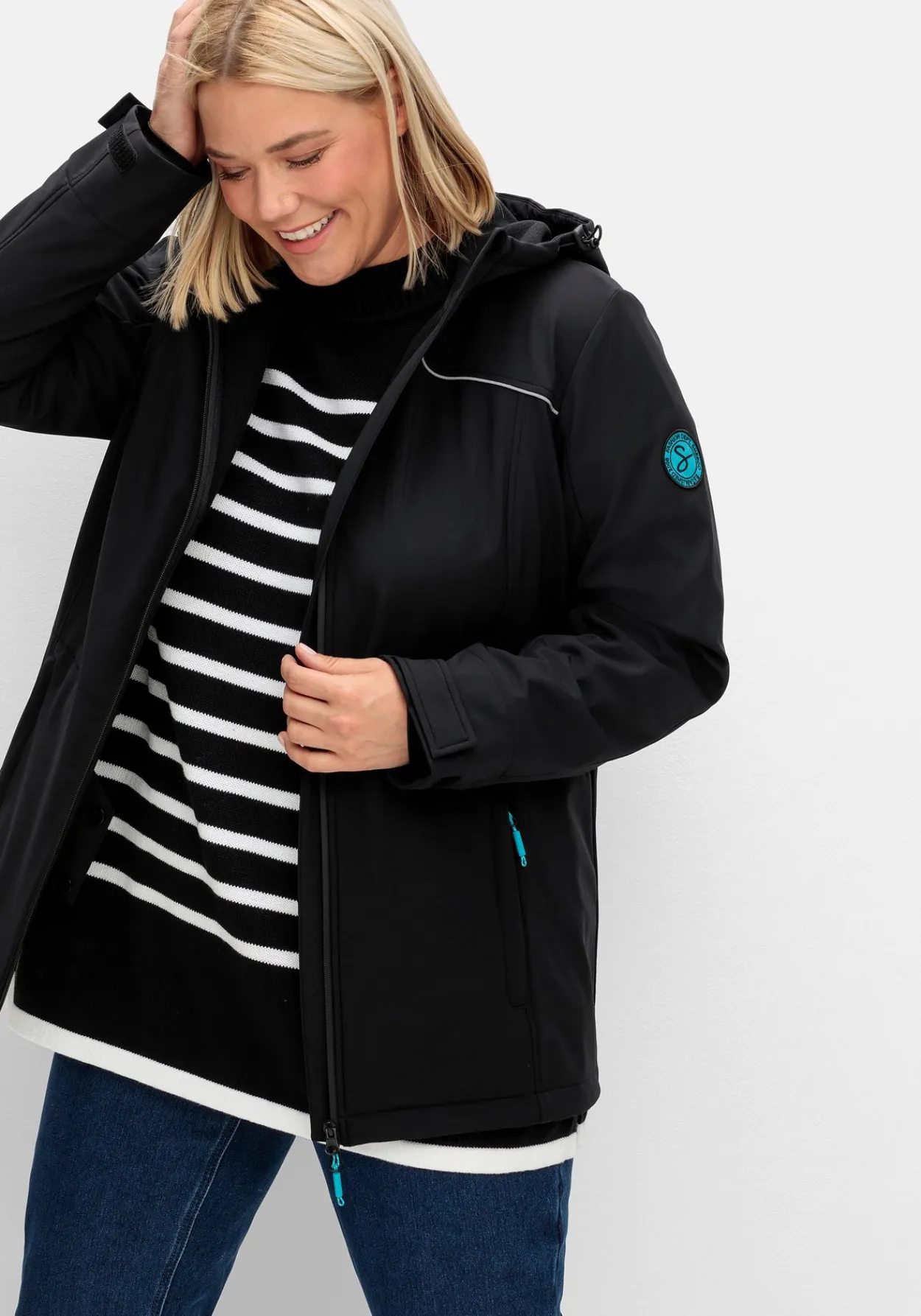 Skijacke aus Softshell, wasser- und windabweisend<sheego Fashion