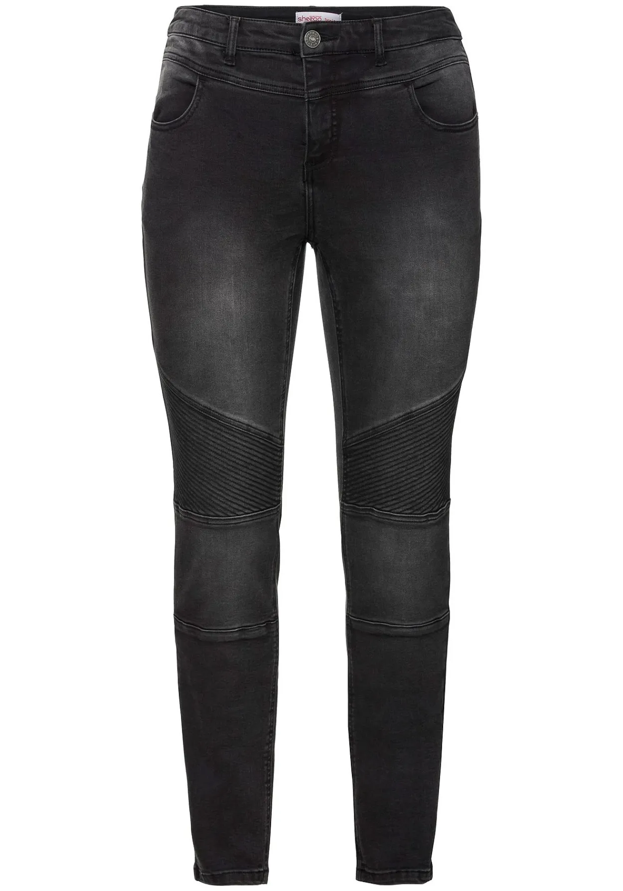 Skinny Power-Stretch-Jeans im Biker-Look<sheego Clearance