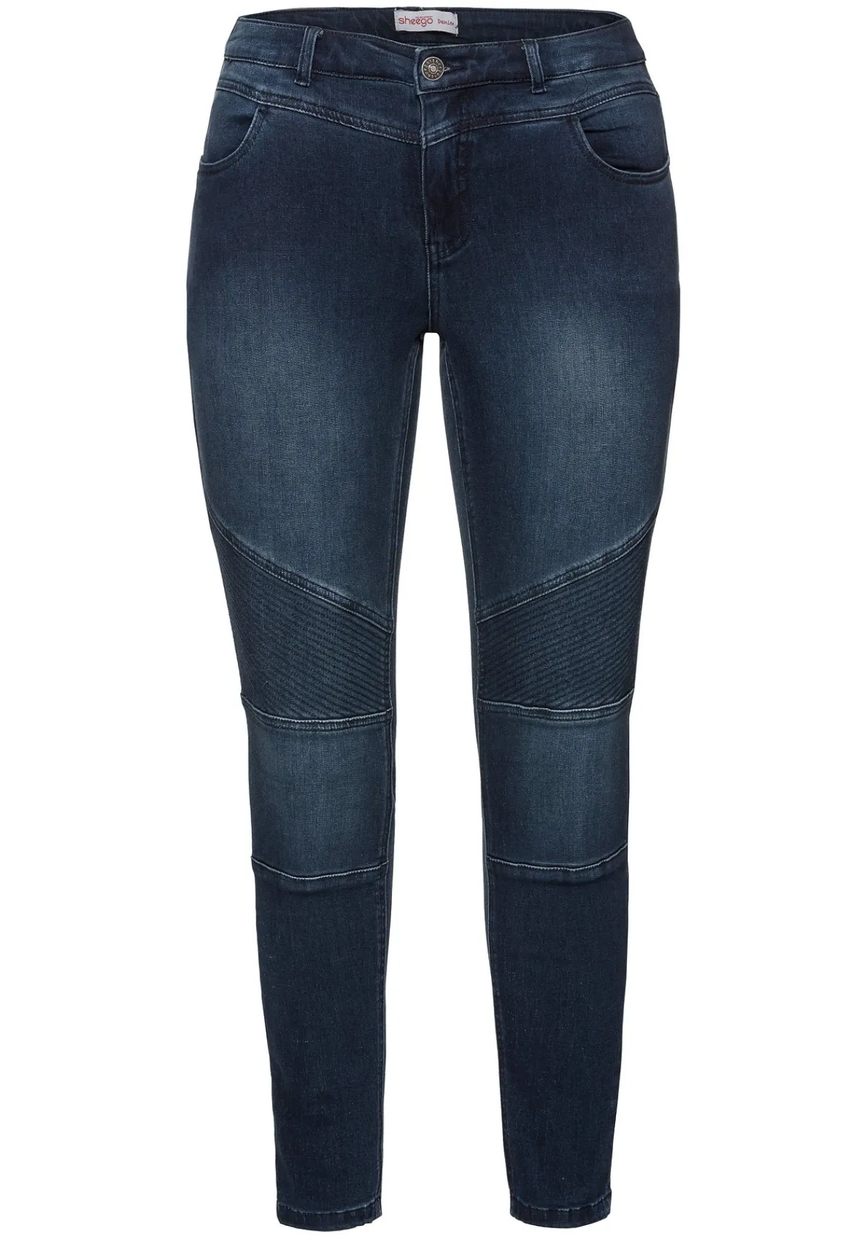 Skinny Power-Stretch-Jeans im Biker-Look<sheego Best