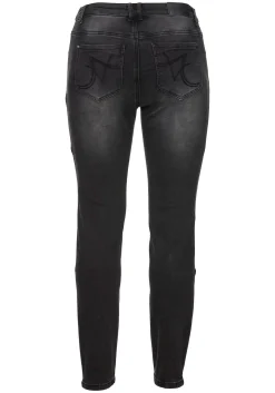 Skinny Power-Stretch-Jeans im Biker-Look<sheego Clearance