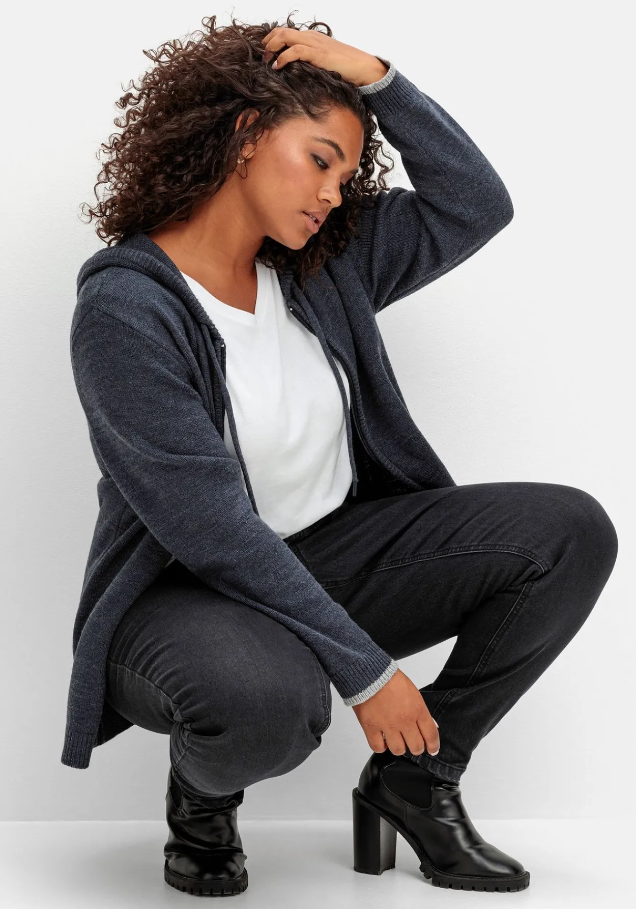 Skinny Thermojeans mit Schlupfbund, innen angeraut<sheego Online