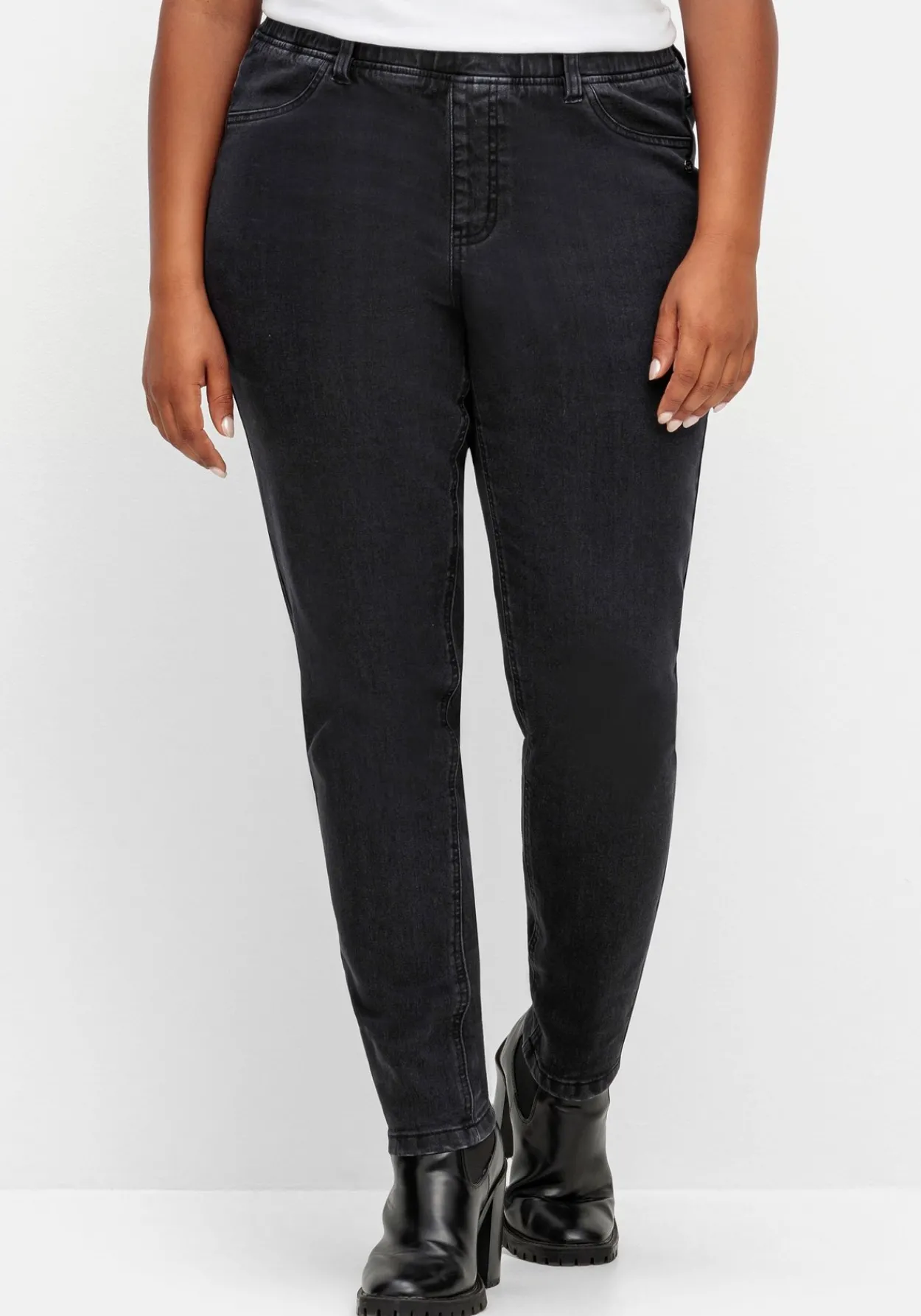Skinny Thermojeans mit Schlupfbund, innen angeraut<sheego Online