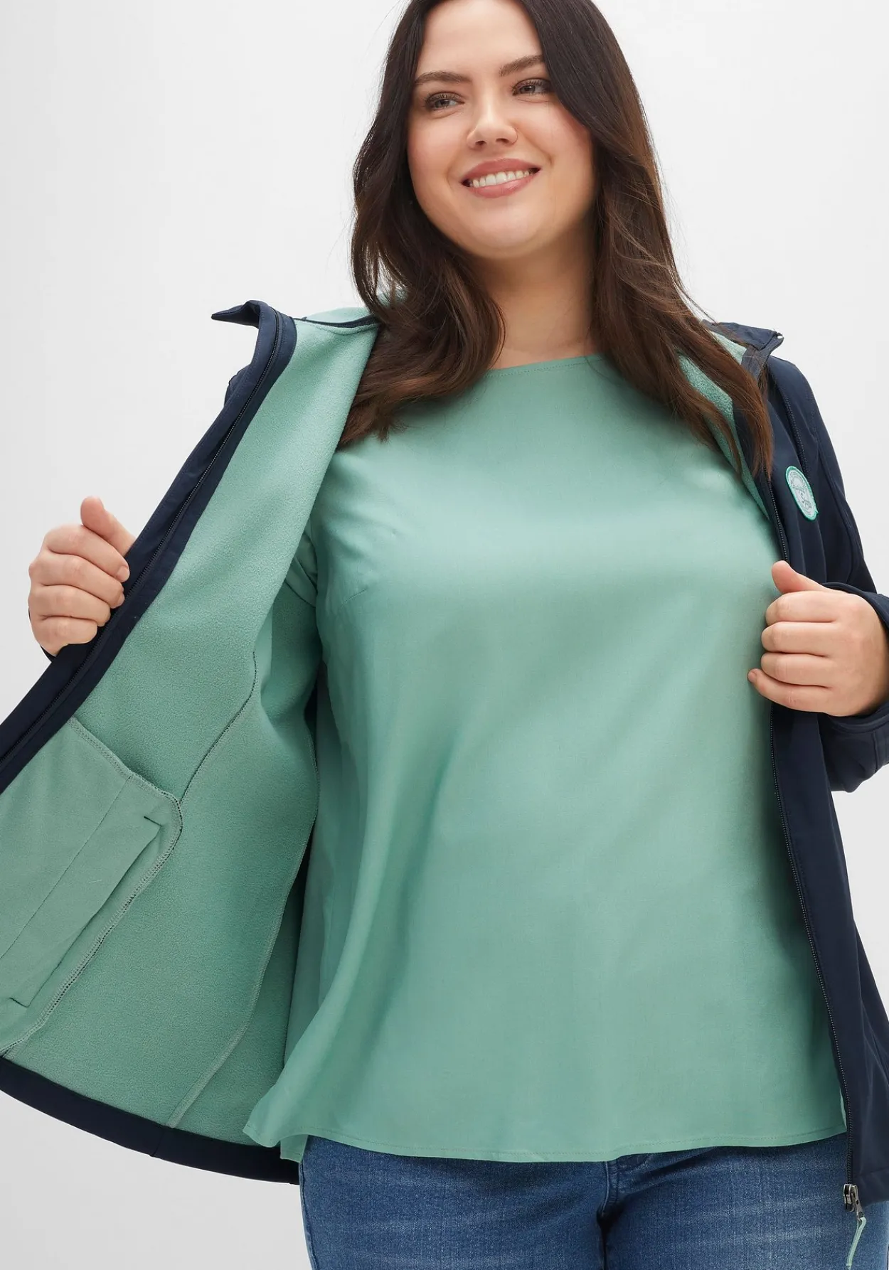 Softshell-Jacke mit Fleece-Innenseite<sheego Clearance