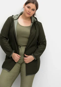 Softshelljacke mit Kapuze und Kontrastdetails<sheego Sale
