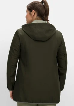 Softshelljacke mit Kapuze und Kontrastdetails<sheego Sale