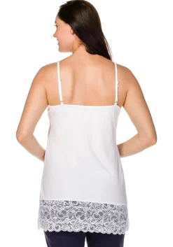 Spaghetti-Top mit breitem Spitzensaum<sheego Fashion