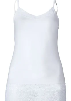 Spaghetti-Top mit breitem Spitzensaum<sheego Fashion