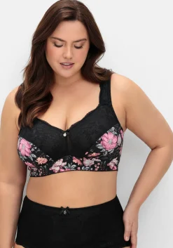 Spitzen-BH ohne Bügel mit Mesh-Innenfutter<sheego Sale