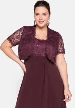 Spitzenbolero mit Pailletten<sheego New