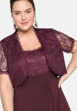 Spitzenbolero mit Pailletten<sheego New