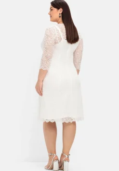 Spitzenkleid mit Wellensaum; knielang<sheego Best