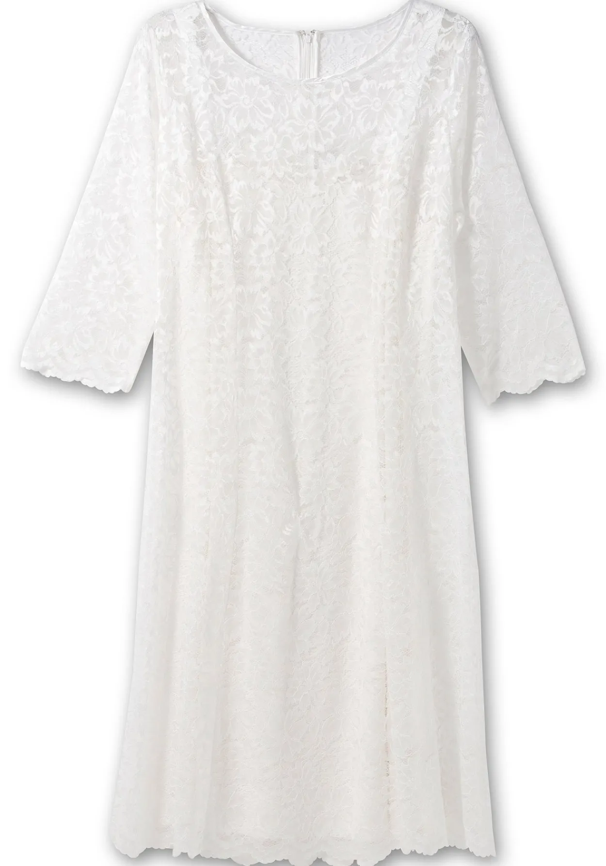 Spitzenkleid mit Wellensaum; knielang<sheego Best