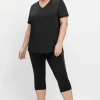 Sporthose in Caprilänge, mit Kontraststreifen<sheego Clearance