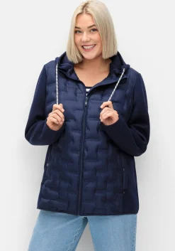 Steppjacke im Materialmix, mit Kapuze<sheego Best