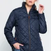Steppjacke mit hoch schließendem Stehkragen<sheego Online